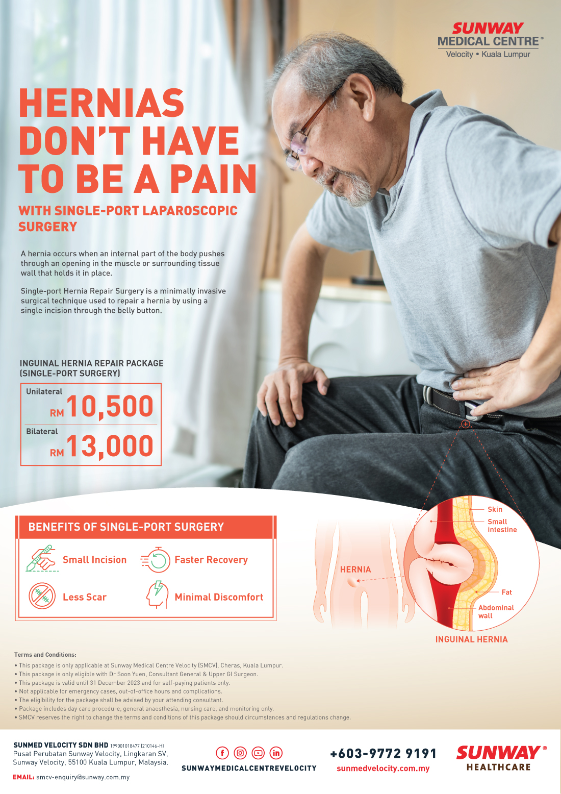 Inguinal Hernia Repair Package with Single-Port Surgery